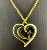 Necklace: Gold Love Heart Love & Faith Gold (Walk By Faith Collection)