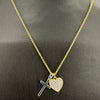 Necklace: Love Heart/Gold Cross Always Believe (Walk By Faith Collection)