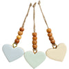 Hanging Wood Heart 3 Colours 4.5cm