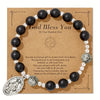 Stretch Rope Miraculous Mary Pendant beaded Bracelet