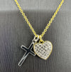 Necklace: Love Heart/Gold Cross Always Believe (Walk By Faith Collection)