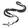 CATHOLIC ROSARY – ST BENEDICT with Black Hematite Beads