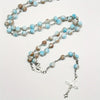 Catholic Rosary - GLASS STONE LIGHT BLUE 6MM