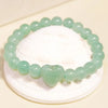 Green Aventurine Bracelet with Love Heart stone charm