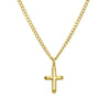 stainless steel Miami Cuban link necklace with 3D Latin cross