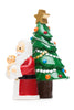 Santa Holding Baby Jesus at Christmas Tree Statue (Little Drops)