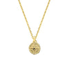 Stainless steel brave traveller compass pendant and cable chain necklace