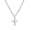 stainless steel Miami Cuban link necklace with 3D Latin cross
