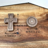 Rustic Beech Wood Cross With Stand