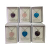Gemstone Heart Shaped Pendant 6 Assorted