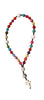 33 Bead Anglican Prayer Beads MULTICOLOURED WITH WHITE STONE CROSS