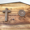 Rustic Beech Wood Cross With Stand