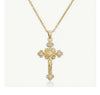 Gold or Silver Titaniun Steel Crucifix Necklace