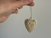 Small Heart - Faux-Tin Ornament - Gold or Silver
