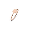 Sterling Silver Rose gold heart ring