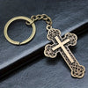 Vintage Alloy Cross Pendant Keychain