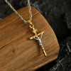 Stainless Steel 18k Gold Plated Cross Necklace - 60cm