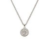 Stainless steel 3MM shiny finish cuban chain with St Christopher medallion pendant necklace