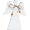Standing Wood Angel White with string bow