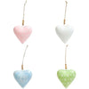 Hanging Ceramic Heart Patterned