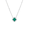 Sterling silver necklace with single flower pendant