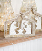 Holy Standing Nativity Scene Wood with white details