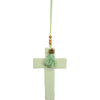 Hanging Wooden Cross Lily 16cm