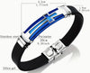 Titanium Steel Silicone Cross Bracelet Wrist Strap