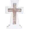 Large Holy Standing Double Cross Wood with white details