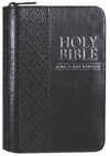 KJV Mini Pocket Edition Zippered Black (Red Letter Edition)