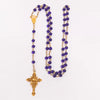 Catholic Rosary - 6mm Deep Purple Beads and Gold Crucifix
