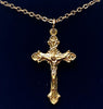 Crucifix Plated Silver or Gold Necklace