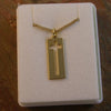 Gold Evergleam Cross Pendant with Chain and Box 11×26.5mm