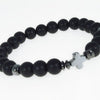 Black Acrylic Cross Beads Bracelet