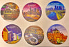 Melbourne round Ceramic Coasters