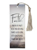 BOOKMARK WITH TASSEL- FAITH LAMINATED - GOLD FOILED