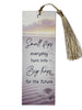 BOOKMARK WITH TASSEL- SMALL STEPS LAMINATED - GOLD FOILED