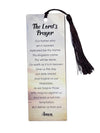 BOOKMARK WITH TASSEL- LORDS PRAYER LAMINATED - GOLD FOILED