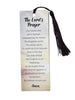 BOOKMARK WITH TASSEL- LORDS PRAYER LAMINATED - GOLD FOILED