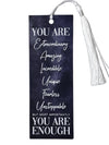 BOOKMARK WITH TASSEL- KEEP SHINNING LAMINATED - GOLD FOILED