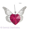 Swarovski Butterfly Heart Suncatcher available in 4 colours