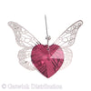 Swarovski Butterfly Heart Suncatcher available in 4 colours