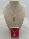 NECKLACE – MIRACULOUS RED or BLUE – SILVER CHAIN (Medal 22mm x 14mm – Chain 60cm)
