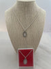 NECKLACE – MIRACULOUS RED or BLUE – SILVER CHAIN (Medal 22mm x 14mm – Chain 60cm)