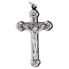 CRUCIFIX PENDANT TREFOIL SILVER 37MM