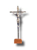 Standing Crucifix on Wooden Base 160 X 70MM - METAL/WOOD