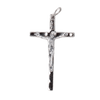 Silver Crucifix with scalloped cross - 40MM