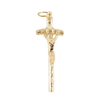 CRUCIFIX POPE SILVER OR GOLD 47MM