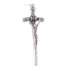 CRUCIFIX POPE SILVER OR GOLD 47MM