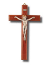 WALL CRUCIFIX - BEECHWOOD METAL 28CM X 12.5CM - WOOD/METAL